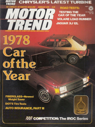 MOTOR TREND 1978 FEB - XJ12L, 924, BRAT, BARLOW SIMCA